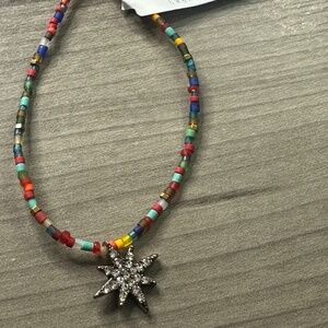 Serafina Multicolor Seed Bracelet with Rhinestone Star Charm